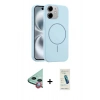 MARSİLYAN™- iPhone 11 Kılıf Yankı Form Serisi - Şeffaf Pasifik Cam Ekran Koruyucu + Raze Metal Kamera Lens - KI