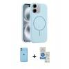MARSİLYAN™- iPhone 11 Kılıf Yankı Form Serisi - Şeffaf Royal Nano Ekran Koruyucu + Neon Fosforlu Kamera Lens - YL