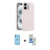 MARSİLYAN™- iPhone 11 Kılıf Yankı Form Serisi - Şeffaf Royal Nano Ekran Koruyucu + Neon Fosforlu Kamera Lens - YL