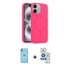MARSİLYAN™- iPhone 11 Kılıf Yankı Form Serisi - Şeffaf Royal Nano Ekran Koruyucu + Neon Fosforlu Kamera Lens - YL