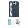 MARSİLYAN™- iPhone 11 Kılıf Yankı Form Serisi - Şeffaf Royal Nano Ekran Koruyucu + Neon Fosforlu Kamera Lens - YL