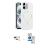 MARSİLYAN™- iPhone 11 Kılıf Yankı Form Serisi - Şeffaf Royal Nano Ekran Koruyucu + Pers Alüminyum Kamera Lens - GD