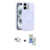 MARSİLYAN™- iPhone 11 Kılıf Yankı Form Serisi - Şeffaf Royal Nano Ekran Koruyucu + Pers Alüminyum Kamera Lens - GD