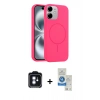 MARSİLYAN™- iPhone 11 Kılıf Yankı Form Serisi - Şeffaf Royal Nano Ekran Koruyucu + PVD Metal Kamera Lens - MI
