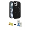 MARSİLYAN™- iPhone 11 Kılıf Yankı Form Serisi - Şeffaf Royal Nano Ekran Koruyucu + Rainbow Kamera Lens Koruma Cam - KI