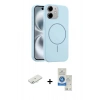 MARSİLYAN™- iPhone 11 Kılıf Yankı Form Serisi - Şeffaf Royal Nano Ekran Koruyucu + Renkli Kamera Lens Koruma Cam - SI