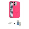 MARSİLYAN™- iPhone 11 Kılıf Yankı Form Serisi - Şeffaf Royal Nano Ekran Koruyucu + Renkli Kamera Lens Koruma Cam - SI