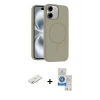 MARSİLYAN™- iPhone 11 Kılıf Yankı Form Serisi - Şeffaf Royal Nano Ekran Koruyucu + Renkli Kamera Lens Koruma Cam - SI