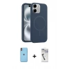 MARSİLYAN™- iPhone 11 Kılıf Yankı Form Serisi - Şeffaf Uv Polymer Nano Ekran Koruyucu + Neon Fosforlu Kamera Lens - TU