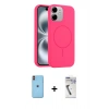 MARSİLYAN™- iPhone 11 Kılıf Yankı Form Serisi - Şeffaf Uv Polymer Nano Ekran Koruyucu + Neon Fosforlu Kamera Lens - TU