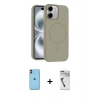 MARSİLYAN™- iPhone 11 Kılıf Yankı Form Serisi - Şeffaf Uv Polymer Nano Ekran Koruyucu + Neon Fosforlu Kamera Lens - TU