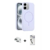 MARSİLYAN™- iPhone 11 Kılıf Yankı Form Serisi - Şeffaf Uv Polymer Nano Ekran Koruyucu + Pers Alüminyum Kamera Lens - YL