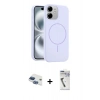 MARSİLYAN™- iPhone 11 Kılıf Yankı Form Serisi - Şeffaf Uv Polymer Nano Ekran Koruyucu + Pers Alüminyum Kamera Lens - LT