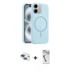 MARSİLYAN™- iPhone 11 Kılıf Yankı Form Serisi - Şeffaf Uv Polymer Nano Ekran Koruyucu + Pers Alüminyum Kamera Lens - LT