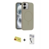 MARSİLYAN™- iPhone 11 Kılıf Yankı Form Serisi - Şeffaf Uv Polymer Nano Ekran Koruyucu + Rainbow Kamera Lens Koruma Cam - KI