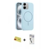 MARSİLYAN™- iPhone 11 Kılıf Yankı Form Serisi - Şeffaf Uv Polymer Nano Ekran Koruyucu + Rainbow Kamera Lens Koruma Cam - KI