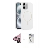 MARSİLYAN™- iPhone 11 Kılıf Yankı Form Serisi - Şeffaf Uv Polymer Nano Ekran Koruyucu + Raze Metal Kamera Lens - SH