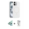 MARSİLYAN™- iPhone 11 Kılıf Yankı Form Serisi - Şeffaf Uv Polymer Nano Ekran Koruyucu + Raze Metal Kamera Lens - MI