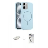 MARSİLYAN™- iPhone 11 Kılıf Yankı Form Serisi - Şeffaf Uv Polymer Nano Ekran Koruyucu + Renkli Kamera Lens Koruma Cam - YL