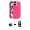 MARSİLYAN™- iPhone 11 Kılıf Yankı Form Serisi - Siyah 34D Hayalet Izgaralı Cam + Kamera Lens Koruma Cam - SF