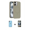 MARSİLYAN™- iPhone 11 Kılıf Yankı Form Serisi - Siyah 34D Hayalet Izgaralı Cam + Neon Fosforlu Kamera Lens - TU