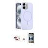 MARSİLYAN™- iPhone 11 Kılıf Yankı Form Serisi - Siyah 34D Hayalet Izgaralı Cam + Pers Alüminyum Kamera Lens - KI