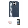 MARSİLYAN™- iPhone 11 Kılıf Yankı Form Serisi - Siyah 34D Hayalet Izgaralı Cam + Pers Alüminyum Kamera Lens - KI