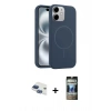 MARSİLYAN™- iPhone 11 Kılıf Yankı Form Serisi - Siyah 34D Hayalet Izgaralı Cam + Pers Alüminyum Kamera Lens - LT