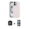 MARSİLYAN™- iPhone 11 Kılıf Yankı Form Serisi - Siyah 34D Hayalet Izgaralı Cam + PVD Metal Kamera Lens - TU