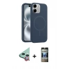 MARSİLYAN™- iPhone 11 Kılıf Yankı Form Serisi - Siyah 34D Hayalet Izgaralı Cam + Raze Metal Kamera Lens - KI