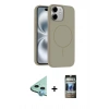 MARSİLYAN™- iPhone 11 Kılıf Yankı Form Serisi - Siyah 34D Hayalet Izgaralı Cam + Raze Metal Kamera Lens - MI
