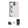 MARSİLYAN™- iPhone 11 Kılıf Yankı Form Serisi - Siyah 360 Mat Full Body Arka Koruyucu + Kamera Lens Koruma Cam - SF