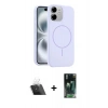 MARSİLYAN™- iPhone 11 Kılıf Yankı Form Serisi - Siyah 360 Mat Full Body Arka Koruyucu + Kamera Lens Koruma Cam - SF