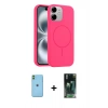 MARSİLYAN™- iPhone 11 Kılıf Yankı Form Serisi - Siyah 360 Mat Full Body Arka Koruyucu + Neon Fosforlu Kamera Lens - YL