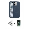 MARSİLYAN™- iPhone 11 Kılıf Yankı Form Serisi - Siyah 360 Mat Full Body Arka Koruyucu + Raze Metal Kamera Lens - GS