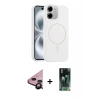 MARSİLYAN™- iPhone 11 Kılıf Yankı Form Serisi - Siyah 360 Mat Full Body Arka Koruyucu + Raze Metal Kamera Lens - SH
