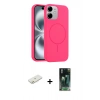 MARSİLYAN™- iPhone 11 Kılıf Yankı Form Serisi - Siyah 360 Mat Full Body Arka Koruyucu + Renkli Kamera Lens Koruma Cam - TU