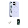 MARSİLYAN™- iPhone 11 Kılıf Yankı Form Serisi - Siyah 360 Mat Full Body Arka Koruyucu + Renkli Kamera Lens Koruma Cam - SI