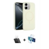 MARSİLYAN™- iPhone 11 Kılıf Yankı Form Serisi - Siyah 3D Antistatik Cam Ekran Koruyucu + Kamera Lens Koruma Cam - SF