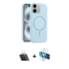 MARSİLYAN™- iPhone 11 Kılıf Yankı Form Serisi - Siyah 3D Antistatik Cam Ekran Koruyucu + Kamera Lens Koruma Cam - SF