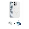 MARSİLYAN™- iPhone 11 Kılıf Yankı Form Serisi - Siyah 3D Antistatik Cam Ekran Koruyucu + Pers Alüminyum Kamera Lens - YL