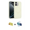 MARSİLYAN™- iPhone 11 Kılıf Yankı Form Serisi - Siyah 3D Antistatik Cam Ekran Koruyucu + Rainbow Kamera Lens Koruma Cam - KI