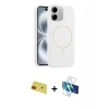 MARSİLYAN™- iPhone 11 Kılıf Yankı Form Serisi - Siyah 3D Antistatik Cam Ekran Koruyucu + Rainbow Kamera Lens Koruma Cam - KI