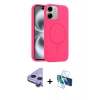 MARSİLYAN™- iPhone 11 Kılıf Yankı Form Serisi - Siyah 3D Antistatik Cam Ekran Koruyucu + Raze Metal Kamera Lens - MR