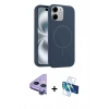 MARSİLYAN™- iPhone 11 Kılıf Yankı Form Serisi - Siyah 3D Antistatik Cam Ekran Koruyucu + Raze Metal Kamera Lens - MR