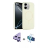 MARSİLYAN™- iPhone 11 Kılıf Yankı Form Serisi - Siyah 3D Antistatik Cam Ekran Koruyucu + Raze Metal Kamera Lens - MR