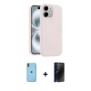 MARSİLYAN™- iPhone 11 Kılıf Yankı Form Serisi - Siyah 3D Antistatik Hayalet Cam Ekran Koruyucu + Neon Fosforlu Kamera Lens - TU