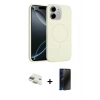 MARSİLYAN™- iPhone 11 Kılıf Yankı Form Serisi - Siyah 3D Antistatik Hayalet Cam Ekran Koruyucu + Pers Alüminyum Kamera Lens - GD