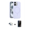 MARSİLYAN™- iPhone 11 Kılıf Yankı Form Serisi - Siyah 3D Antistatik Hayalet Cam Ekran Koruyucu + Pers Alüminyum Kamera Lens - LT
