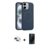 MARSİLYAN™- iPhone 11 Kılıf Yankı Form Serisi - Siyah 3D Antistatik Hayalet Cam Ekran Koruyucu + Pers Alüminyum Kamera Lens - LT
